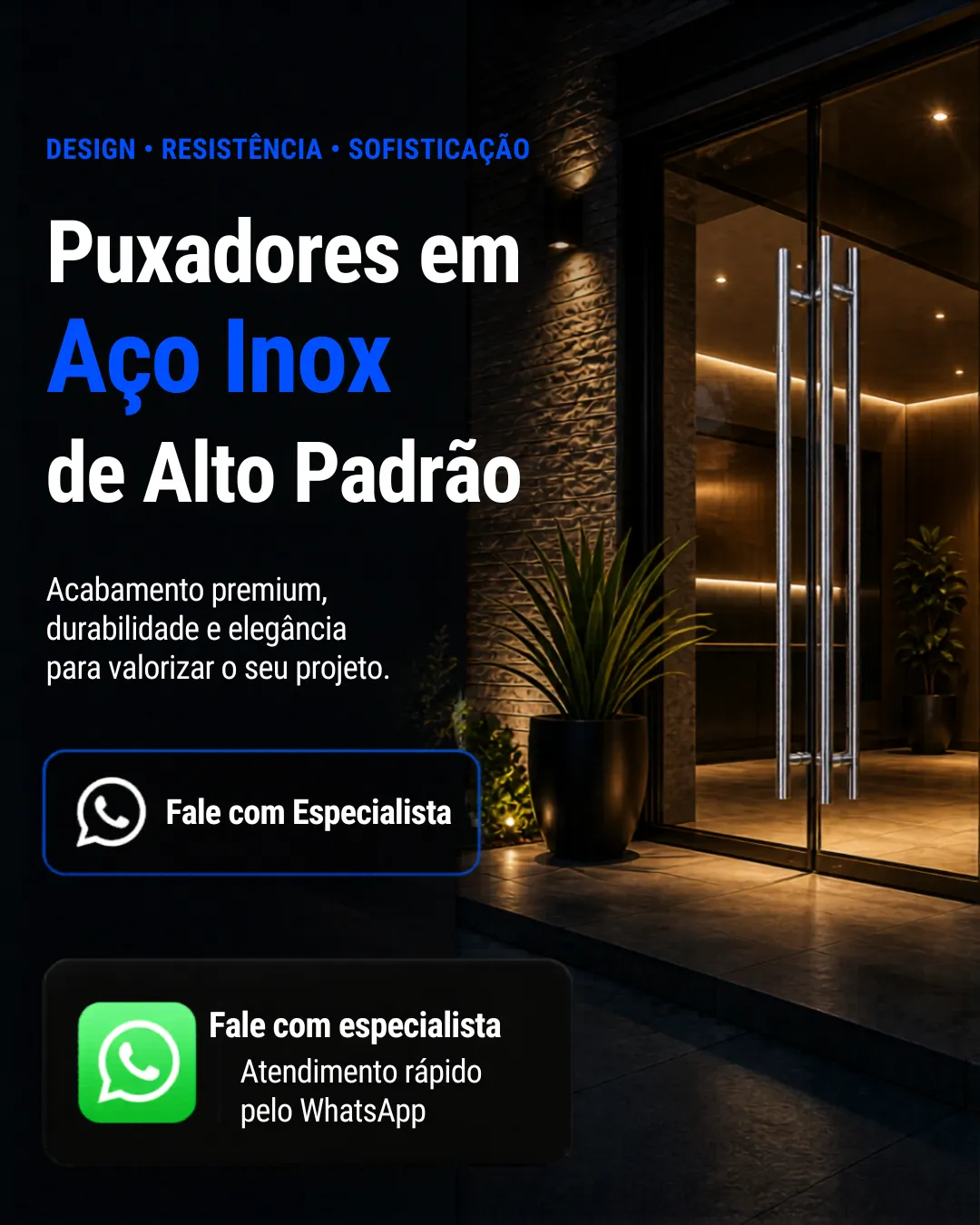 BANNER ALFA PUXADORES DE ALTO-PADRÃO DURABILIDADE E ELEGÂNCIA PARA VALORIZAR SEU PROJETO